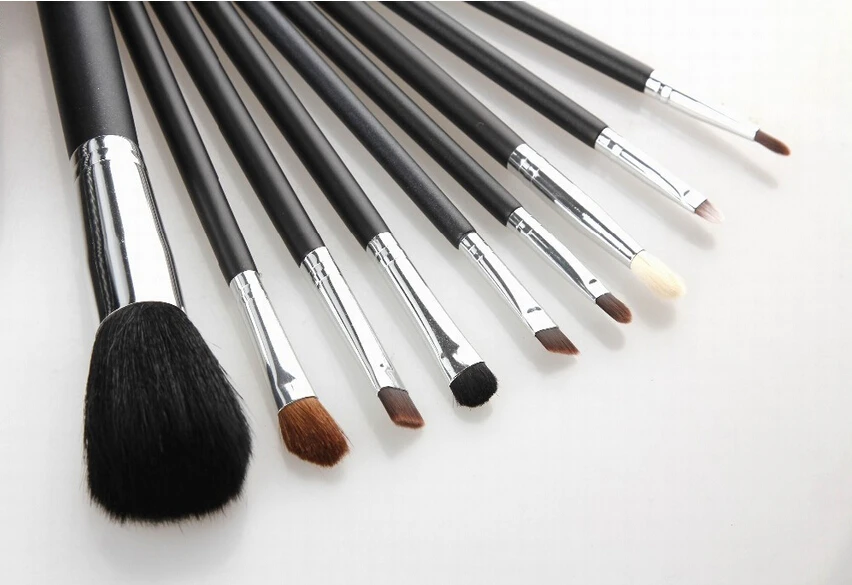Professional Cosmetics Makeup Brush Set 12Pcs Brushes Cosmetic Kit Leather Bag Pouch Brand Make UP Tool | Красота и здоровье
