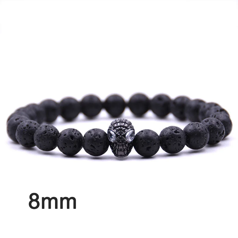 Браслет с короной, пара браслетов для женщин, ювелирное изделие Bileklik Pulseira Masculina Feminina, мужские браслеты с камнем - Окраска металла: Spiderman bracelet