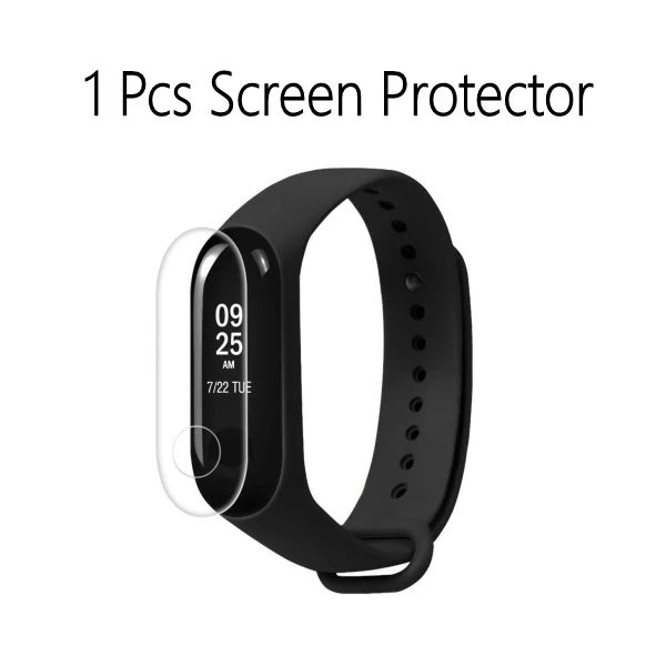 screen protector Мягкий браслет для Xiaomi mi band 4 3 ремешок силиконовый ремешок для mi band 3 Correa умные аксессуары mi band 3 4 ремешок браслет - Цвет: screen protector
