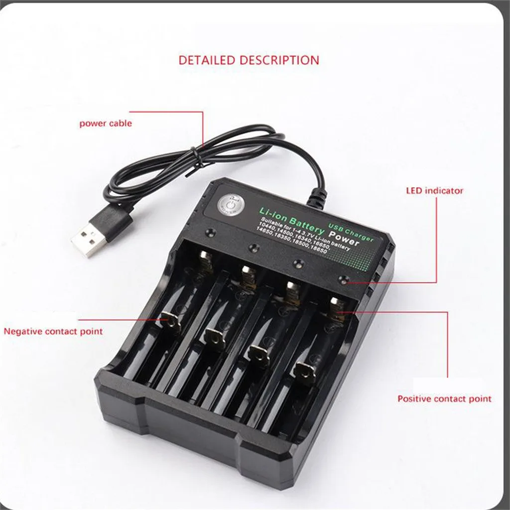 Умное зарядное устройство для литий ионных аккумуляторов портативное USB с 4