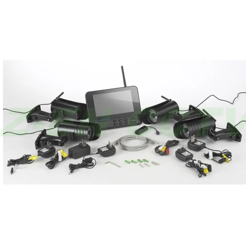 Система домашней сигнализации с 7-дюймовым монитором 4-канальные беспроводные