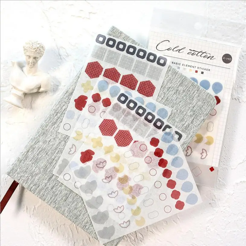 4 шт./лот указатель геометрии бумажная наклейка сделай сам скрапбукинг дневник