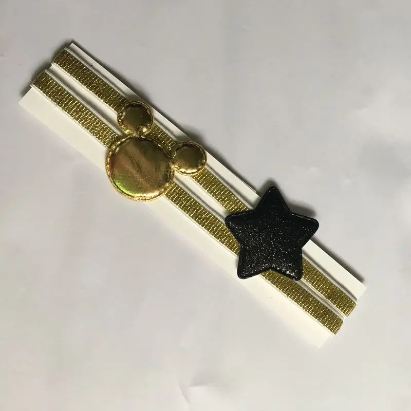 Ободок детский для девочек эластичный с сияющей звездой и Минни-Маус A140 |