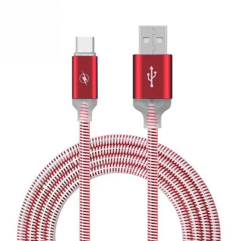 Прочный провод для зарядки TPE порт type-C нейлоновый USB кабель передачи данных
