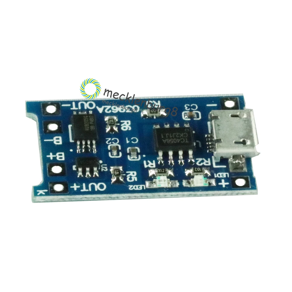 Автоматическая защита! 5 шт. зарядная плата с двумя функциями Micro USB В 1A 18650