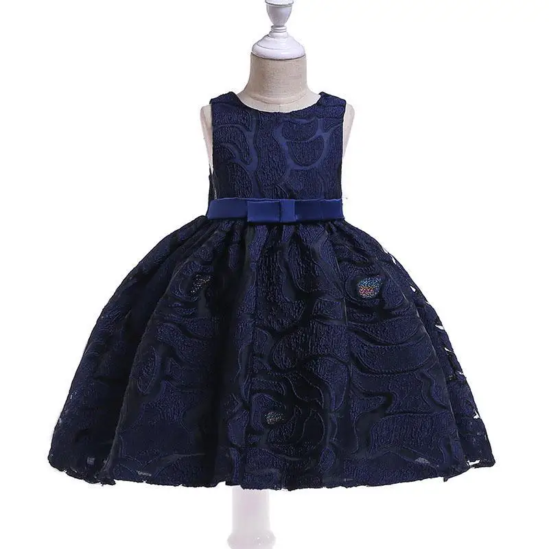 Новинка детское повседневное кружевное платье трапециевидной формы с круглым