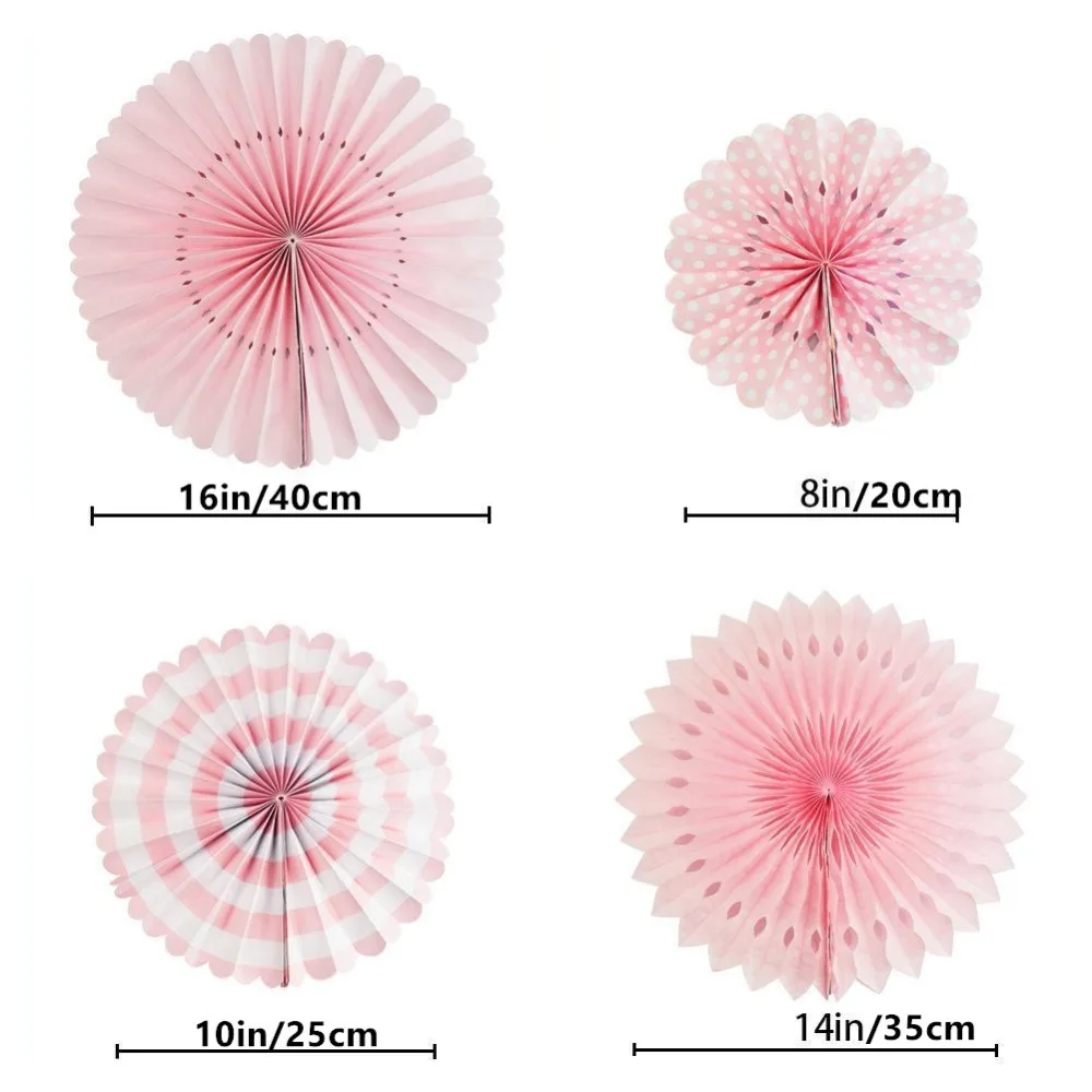 Набор из 8 бумажных розочек темно-синий розовый Пол Показать Свадебный