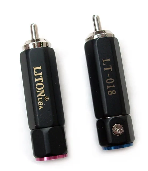 

LN001791 2pcs LITON RCA LT-018 Male Plug Rhodium Plated solder type Adapter For DIY 055