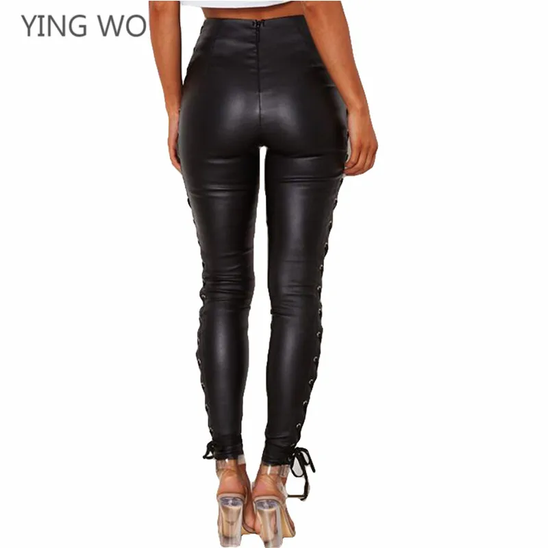 Новые поступления мото &amp Байкерский стиль Модные женские обтягивающие кожаные