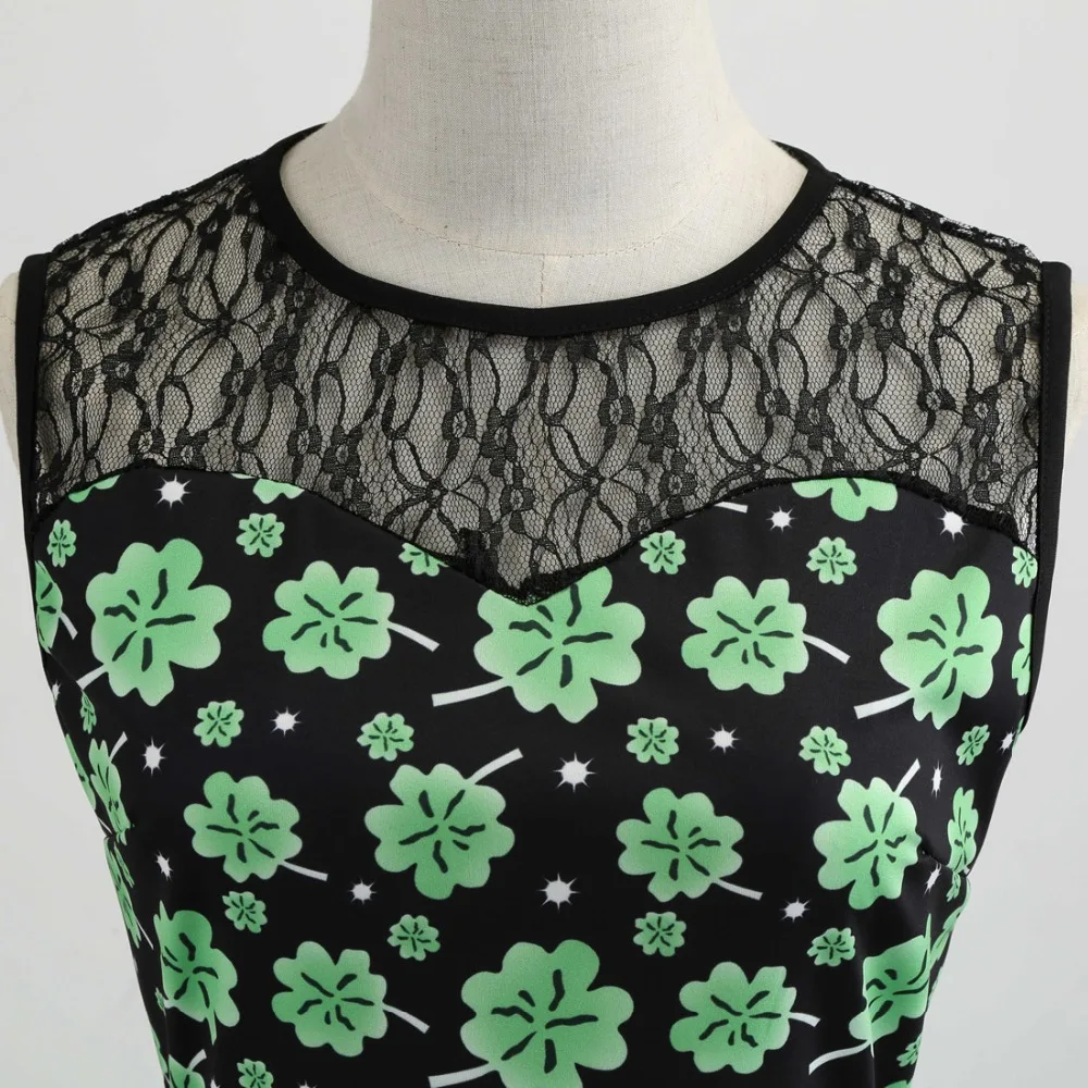 Модное женское лучшее платье для покупок винтажное кружевное зеленое