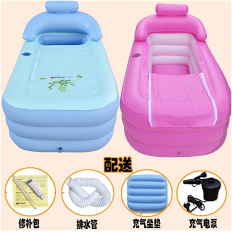 Спа для взрослых складываемая портативная ванная надувная ванна с подушкой +