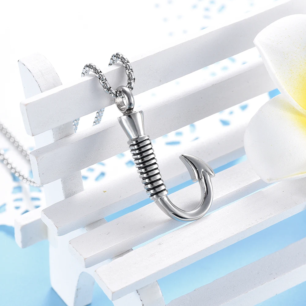 IJD8423 316L из нержавеющей стали рыболовный крючок подвеска медальон Ювелирное