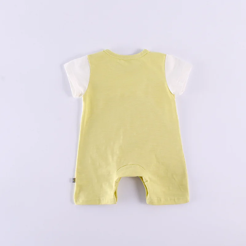 Baby Short Sleeve Romper Organic Summer Clothes Animal Costumes Cute Little Bear Babys Outfits Infant Jumpsuit | Детская одежда и