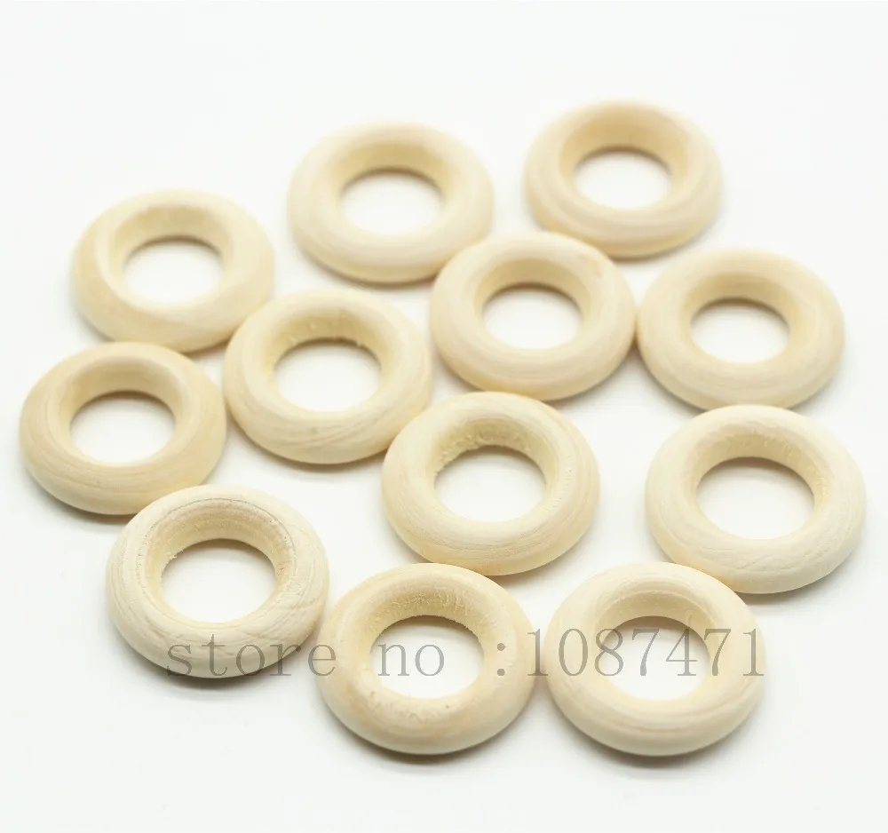 Круглые деревянные шарики из натурального дерева без обработки 100 шт. 24 мм для