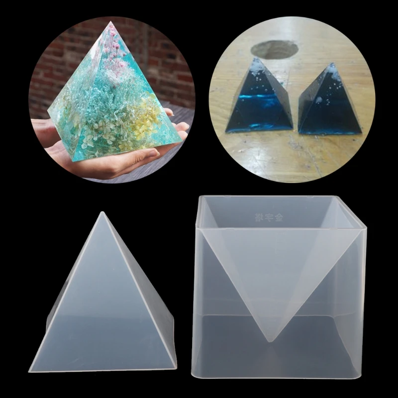 

Silicone Mould Resin Craft Jewelry Crystal Mold Super Pyramid With Plastic Frame