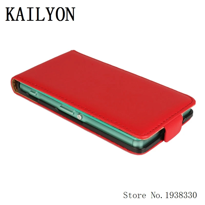 Вертикальный флип чехол из натуральной кожи высокого качества для Sony Xperia Z3 Compact