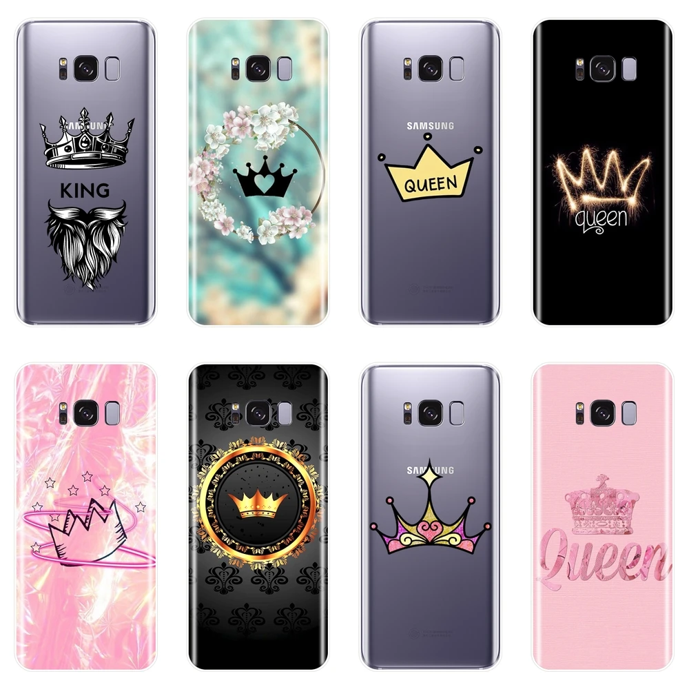Чехол для телефона Samsung Galaxy Note 4 5 8 9 King и Queen Мягкая силиконовая задняя крышка S5 S6 S7