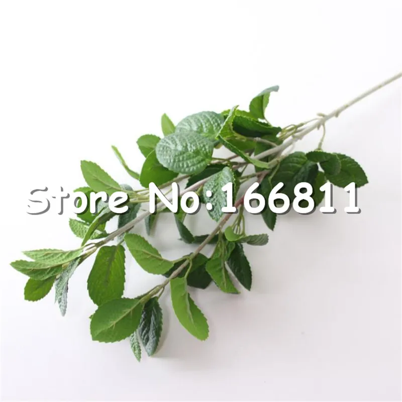 

Fake Single Stem Peppermint Leaf Simulation Green Plant Greenery for Wedding Floral Arrangement Table Decorative Flowers