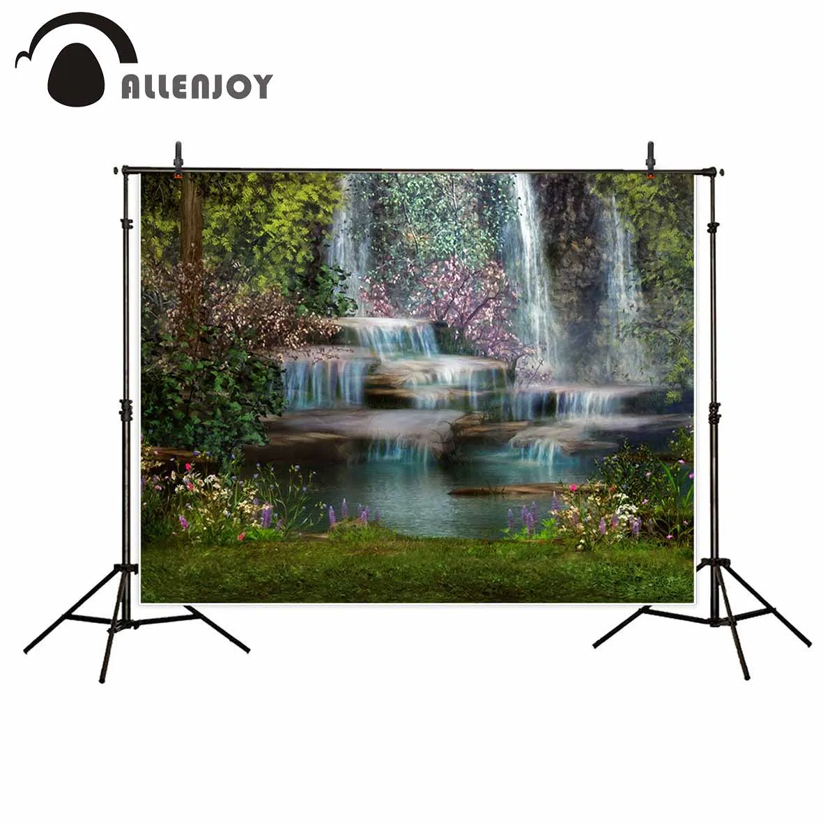 Allenjoy Страна Чудес водопад лес Луг цветы фотобудка фон для студийной фотосъемки