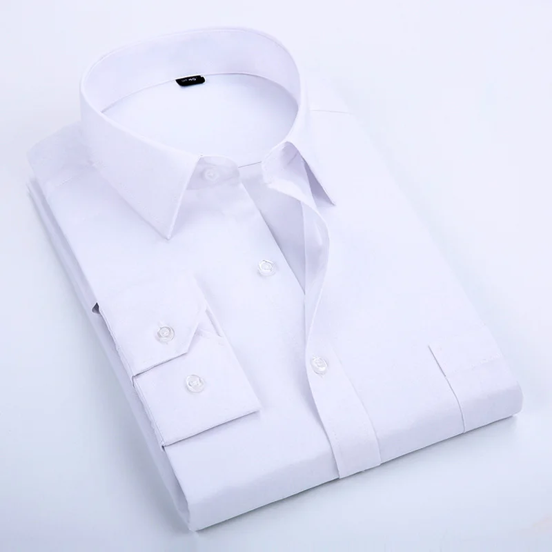 Мужская рубашка с длинным рукавом Kcoyster черная формальная большого размера для