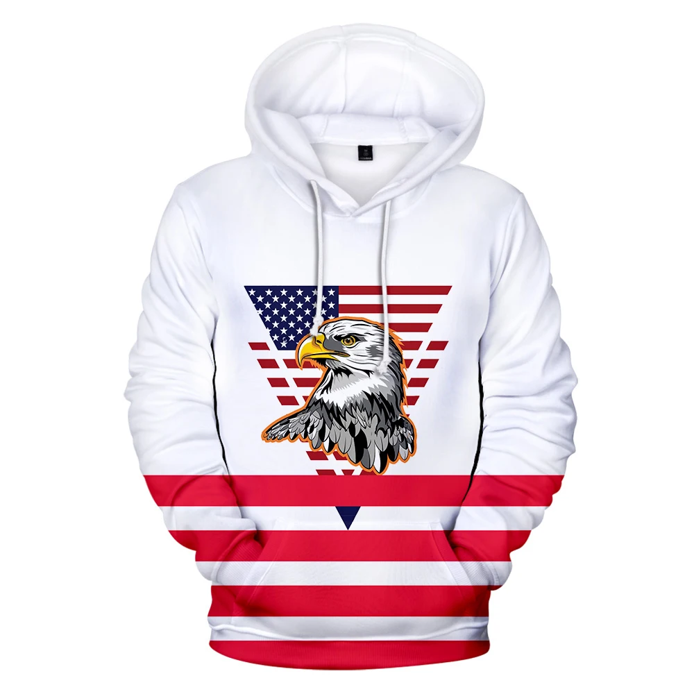 

3D пуловер с капюшоном на День независимости США, арт 3D печати уличные мужские/женские толстовка с капюшоном для мальчиков и для девочек повс...
