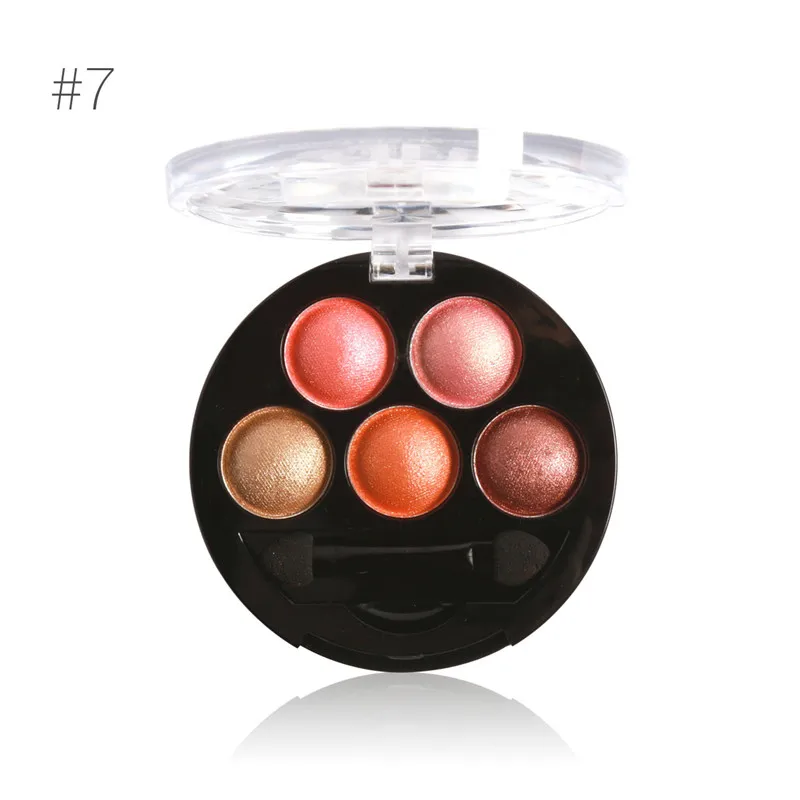 UBUB shimmer Тени для век Палитра Водонепроницаемый металлик 5 цветов черные тени для век порошок макияж Пигмент Красота Косметика UB007 - Цвет: 7