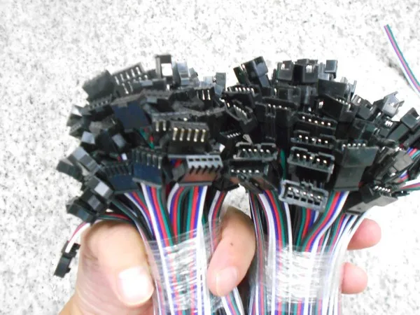 50 пар 5 pin SM JST Коннектор RGBW с штекерным/женским разъемом 2x15 см провод кабель