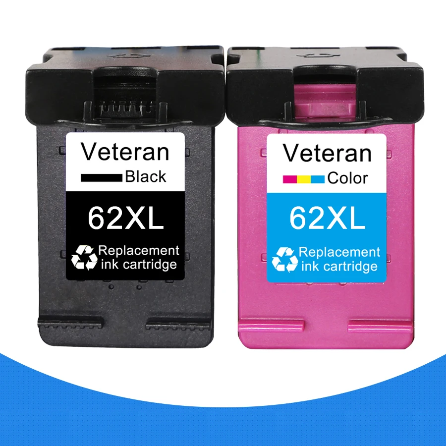Сменный чернильный картридж Veteran 62XL для hp 62 XL Envy 5640 OfficeJet 200 5540 5740 5542 7640|Чернильные