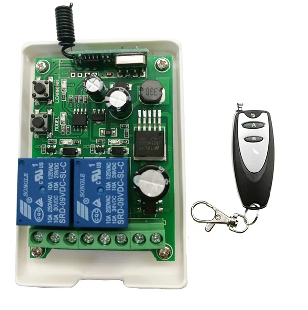 DC12V 24 в 36 48 2CH 2 CH мини Беспроводной RF пульт дистанционного управления выключатель