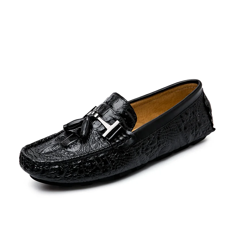 Wandai-8809-black Мужские лоферы для вождения; коллекция года; мужские модные водонепроницаемые мокасины; сезон весна-осень; мокасины; мужские лоферы; повседневная мягкая обувь для вождения Мужская обувь; Цвет Синий - Цвет: Wandai-8809-black