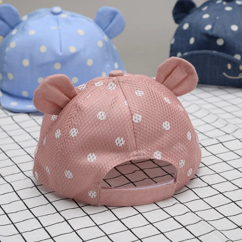 Детские шапки в горошек новинка 2017 года летние для мальчиков и девочек