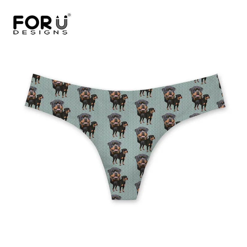 Женские Бесшовные трусики стринги forujeans дышащие с низкой талией и принтом собак g