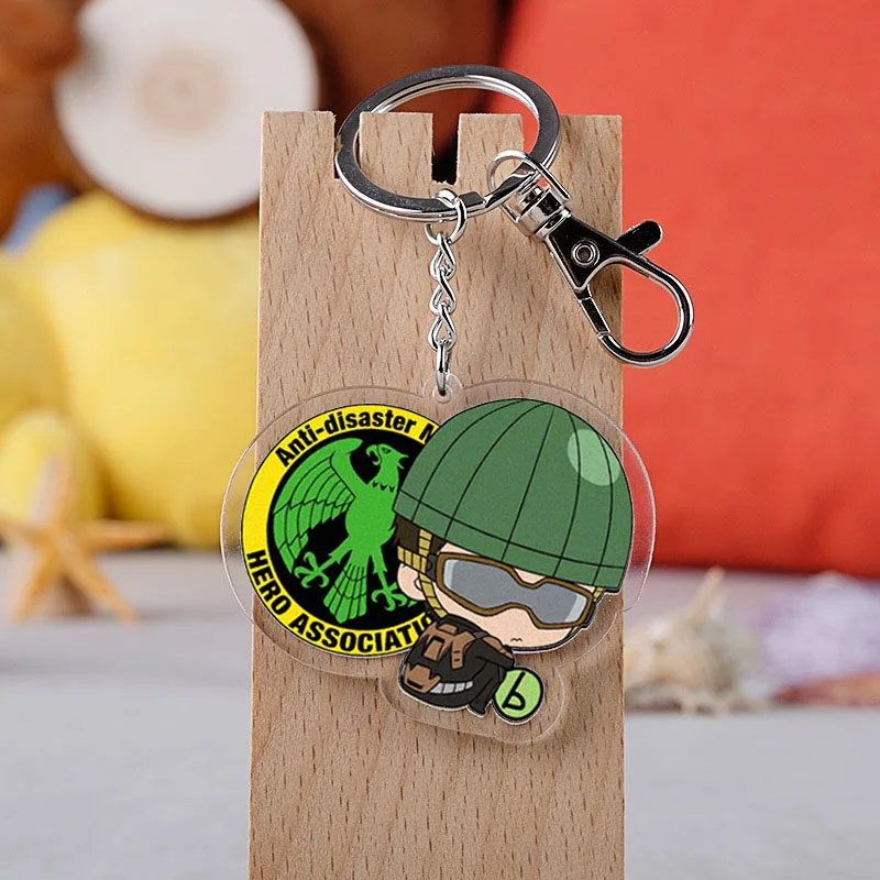 Аниме one Punch Man брелок мультфильм рисунок акриловое кольцо для ключей