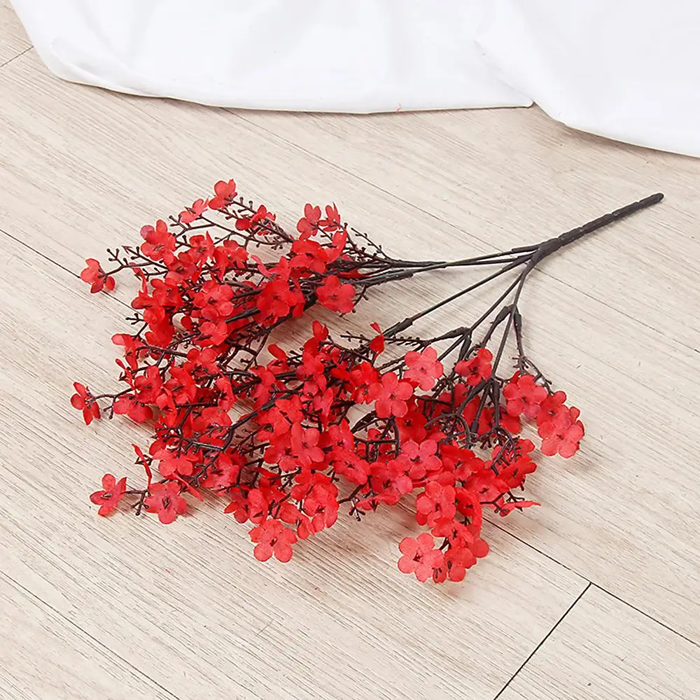 Red Hoomall, 1 шт., искусственные цветы, детские, дышащие, Гипсофилы, поддельные букеты для DIY, свадебные украшения, домашний искусственный букет ветка с цветами - Цвет: Red