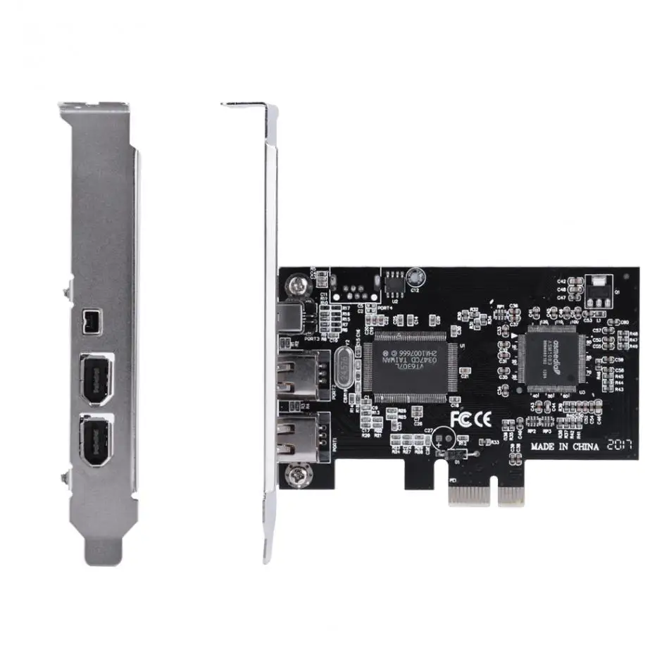 Хорошее качество PCI-E PCI FireWire 1394a IEEE 1394 контроллер карты с кабель FireWire