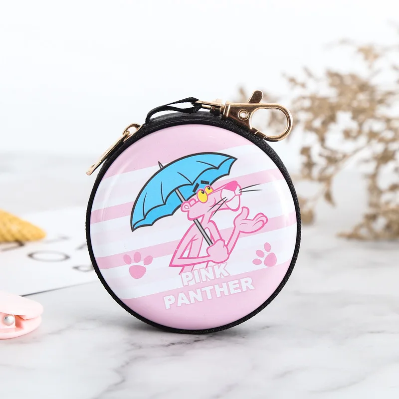 Pink Panther-C Кошелек для монет с изображением принцесс Эльзы и Анны, милый детский чехол для ключей с героями мультфильмов, маленький кошелек, сумка для гарнитуры Снежной королевы, Женская карманная сумка для монет, детский подарок - Цвет: Pink Panther-C