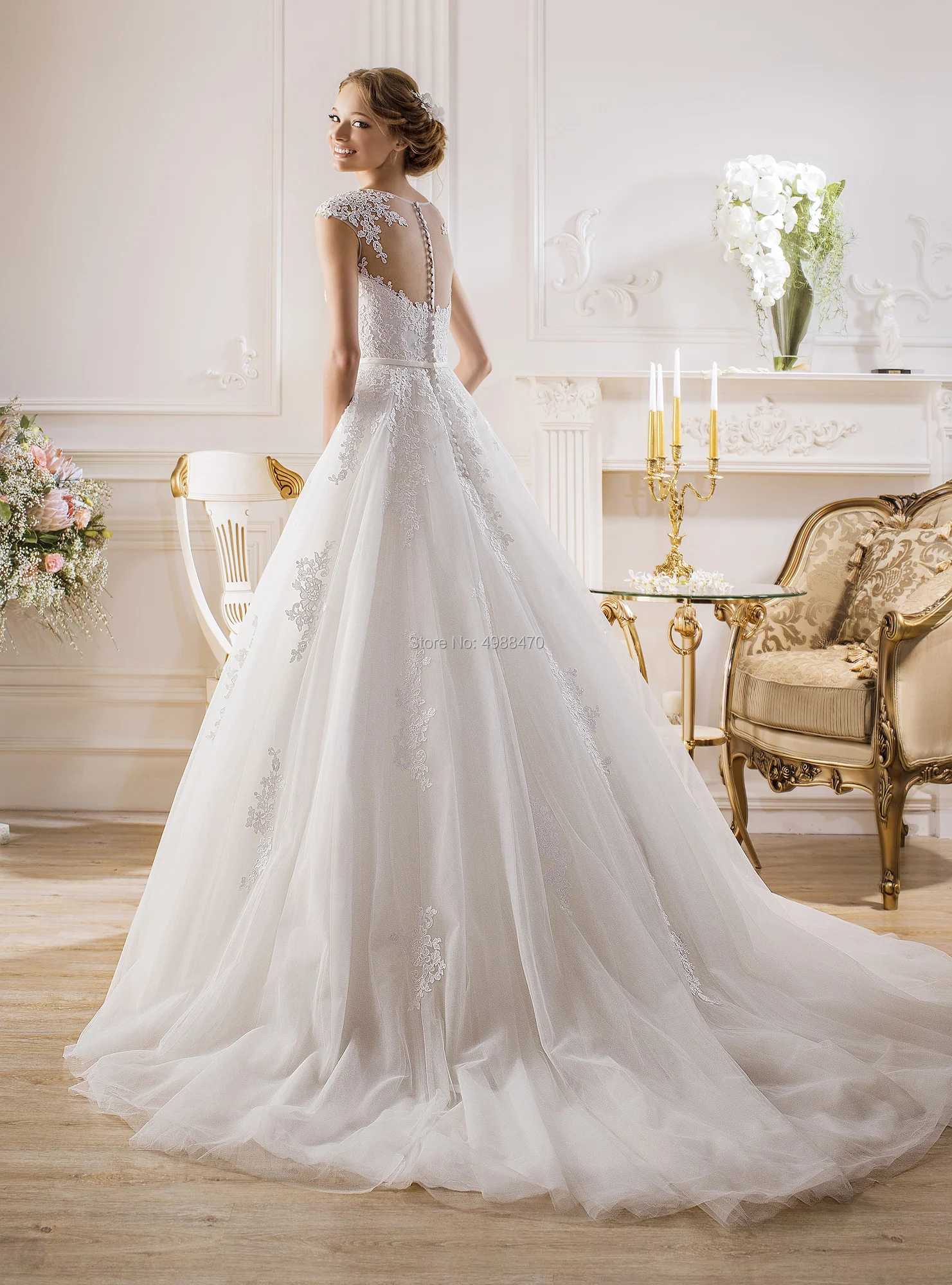 Robe De Mariee, бальное платье принцессы, свадебное платье-бохо, сексуальный v-образный вырез, аппликация, свадебные платья, свадебное платье, Vestido De Novias