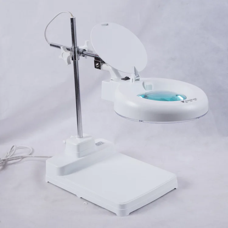 Новая настольная лампа лупы со световым электронным увеличительным стеклом 220