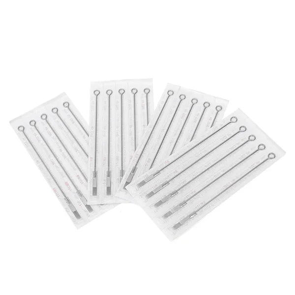 

High Quality 50PCS Assorted Sterilized Tattoo Premium Needles Round Shader 07RL For Tattoo Machine Gun Grip Tip Free Shipping