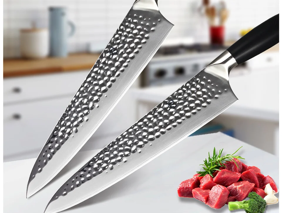FANGZUO 10 ''кухонные ножи шеф-повара из нержавеющей стали 3 слоя 440C ядро клада Сталь G10 ручка высокого качества овощной нож для мяса