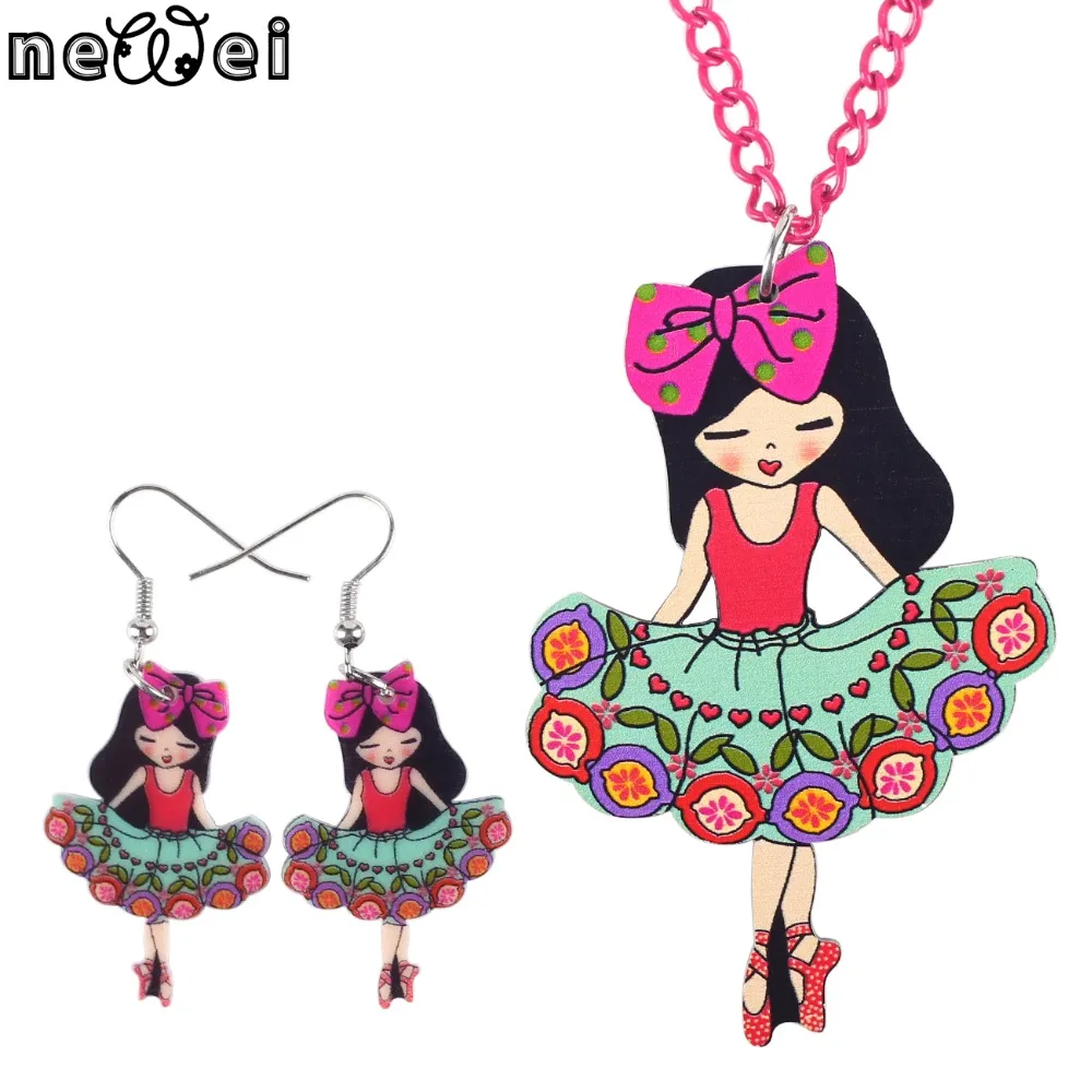 Bonsny брендовый ювелирный набор подвеска в виде ангела серьги капли хит 2016