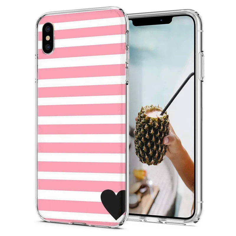 Мягкий чехол для iPhone X XS XR чехлы из ТПУ с разноцветным животным рисунком свинки