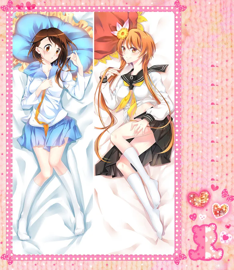Двухсторонний чехол для подушки Nisekoi с мультипликационным принтом аниме наволочка из персиковой кожи 2