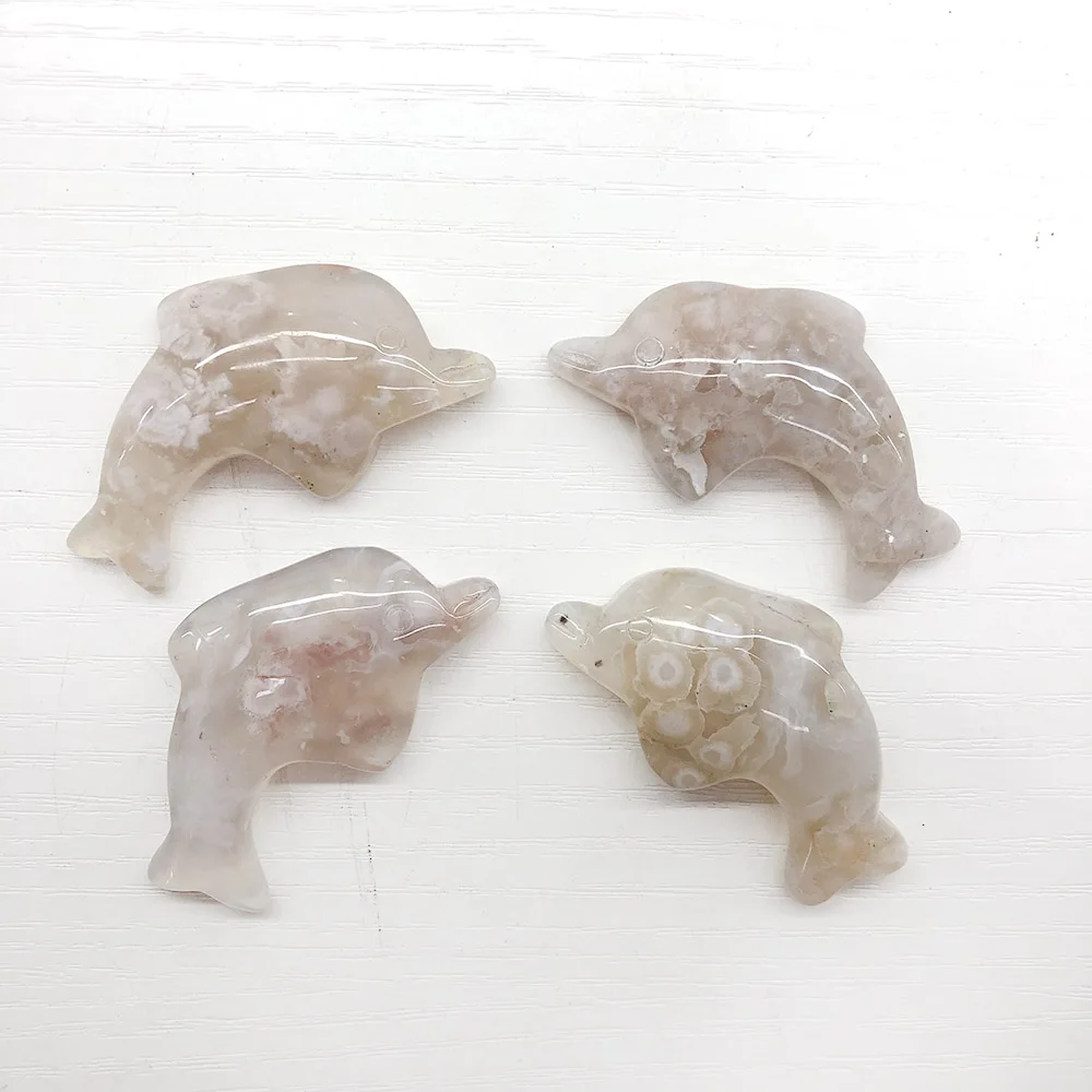 DS натуральный Вишневый Агат Дельфин Прекрасный кулон кварцевый кристалл