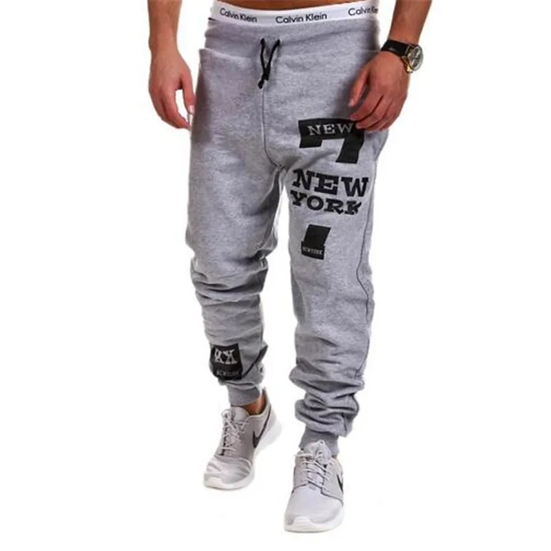 2016 Весна Осень 3 цвета M-XXL Мужчины Sportpants Пик Бодибилдинг Штаны Центр Вперед Брюк
