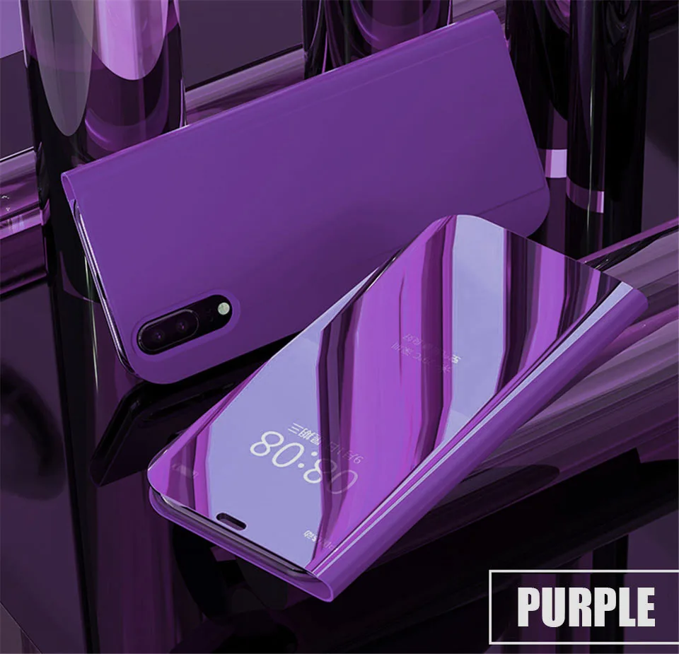 Purple Зеркальный защитный чехол для Xiaomi mi A3 CC9E Mi 9T K20 Pro Redmi Note 7 Redmi 7 6A Pro MI 9 SE mi 8 Lite 5 Plus 4X A2 A1 S2 чехол - Цвет: Purple
