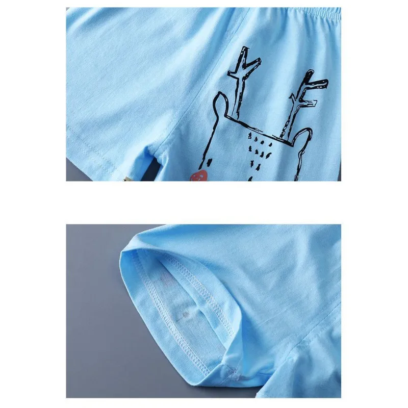 Короткие летние штаны с мультяшным принтом для маленьких мальчиков и девочек