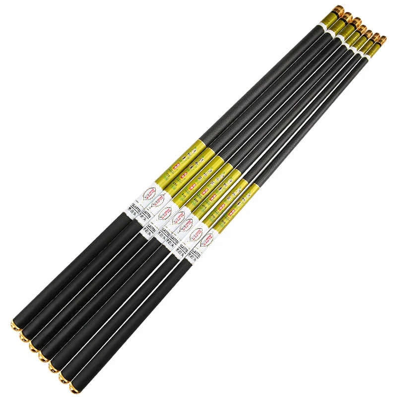 

High Carbon Stream Fishing Rod 3.6/3.9/4.5/4.8/5.4/6.3/7.2M Carbon Fiber Hand Pole Super Light Hard Short Section Fishing Rod