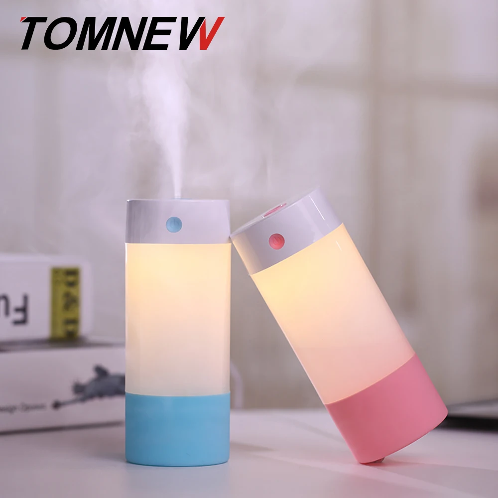 TOMNEW USB Mini Cool Mist Humidifiers 250ML Portable Ultrasonic Air Diffuser Purifier with LED Night Light for Home Office Car | Бытовая
