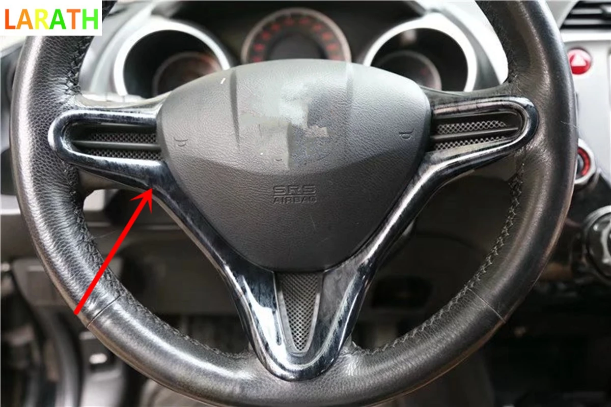 Чехол на руль для Honda Fit Jazz 2007 2012 из углеродного волокна/черного красного
